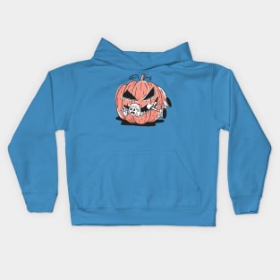 Pumpkin Eating Girl Kids Hoodie